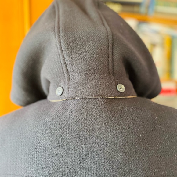 Saint James Navy and Camel Color-block Wool Coat Size EU 42 /CAD 12 NWT - Picture 8 of 16